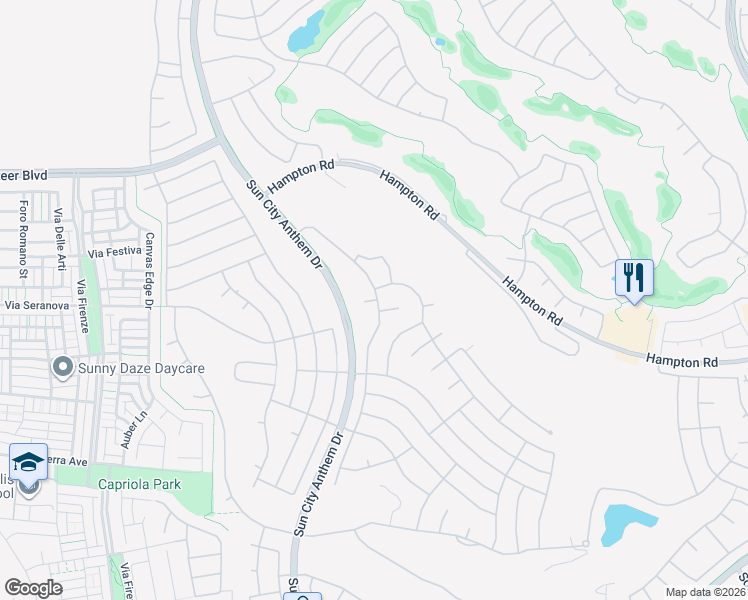 map of restaurants, bars, coffee shops, grocery stores, and more near Brook Trout Court in Henderson