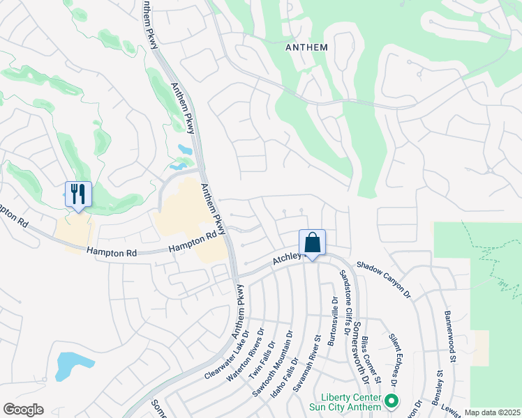 map of restaurants, bars, coffee shops, grocery stores, and more near 2055 Cambridge Springs Drive in Henderson