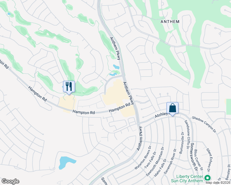 map of restaurants, bars, coffee shops, grocery stores, and more near 2460 Hampton Rd in Henderson
