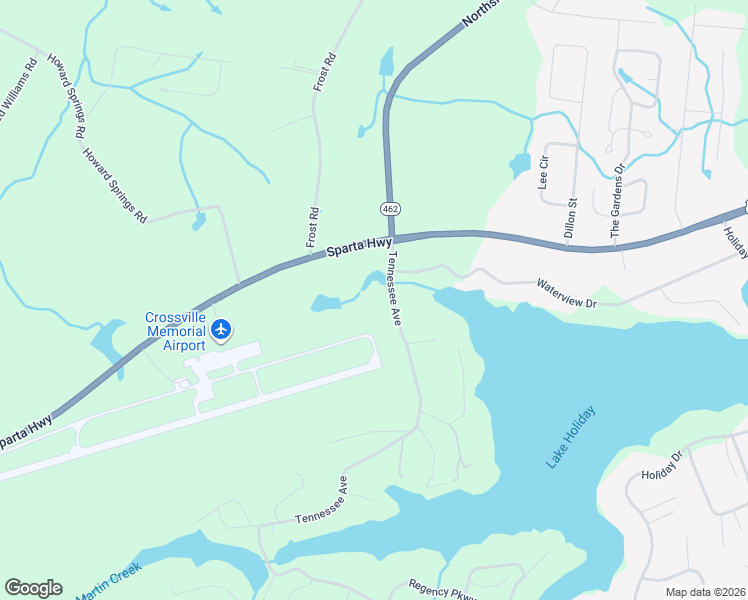 map of restaurants, bars, coffee shops, grocery stores, and more near 114 Tennessee Ave in Crossville