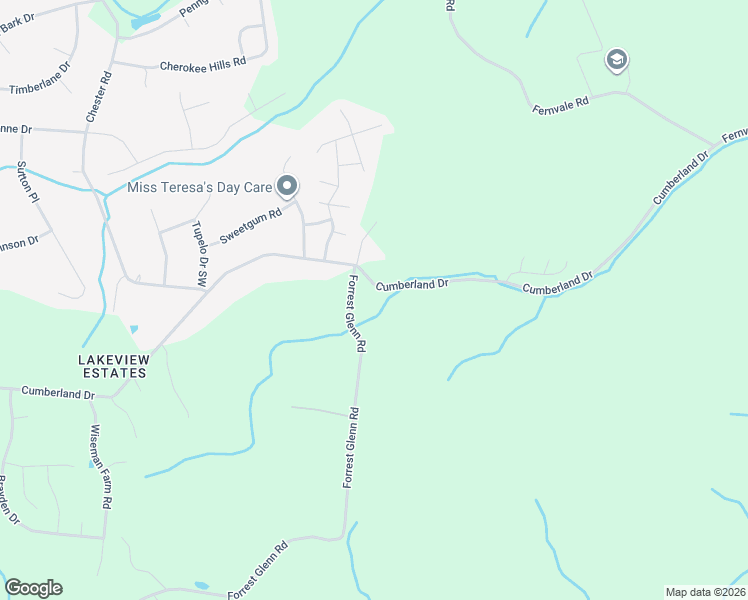 map of restaurants, bars, coffee shops, grocery stores, and more near 7310 Forest Glenn Road in Fairview