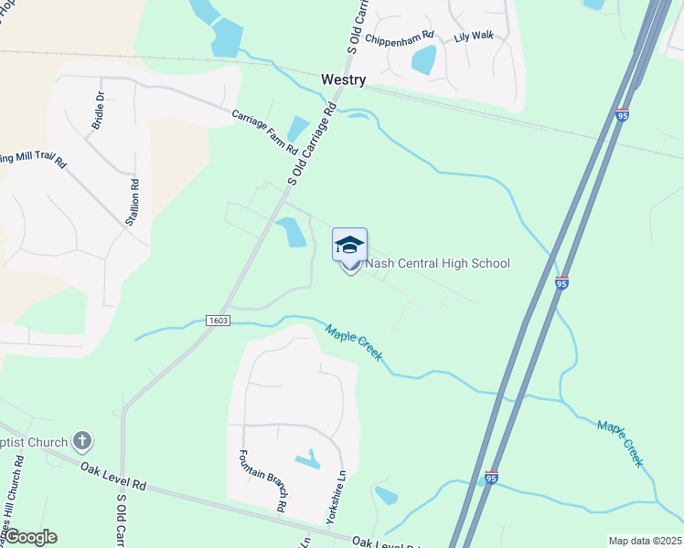 map of restaurants, bars, coffee shops, grocery stores, and more near 4279 Nash Central High Road in Rocky Mount