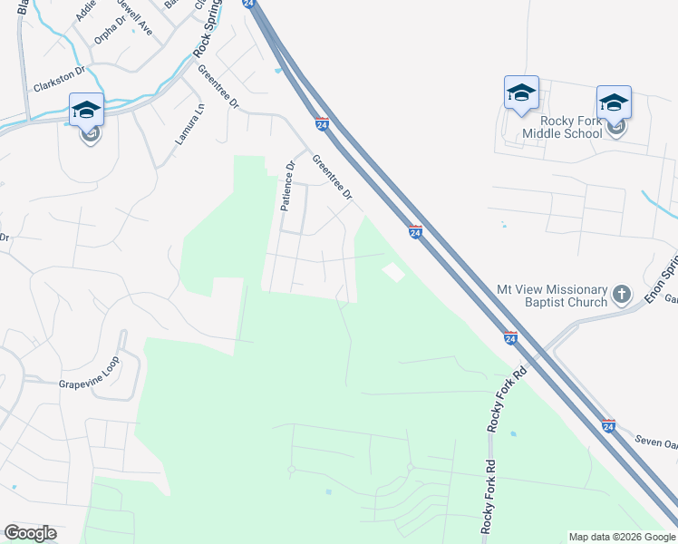 map of restaurants, bars, coffee shops, grocery stores, and more near 5403 Endurance Lane in Smyrna