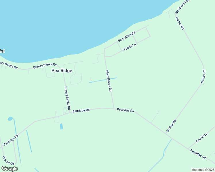 map of restaurants, bars, coffee shops, grocery stores, and more near 187 Blair Shores Road in Roper