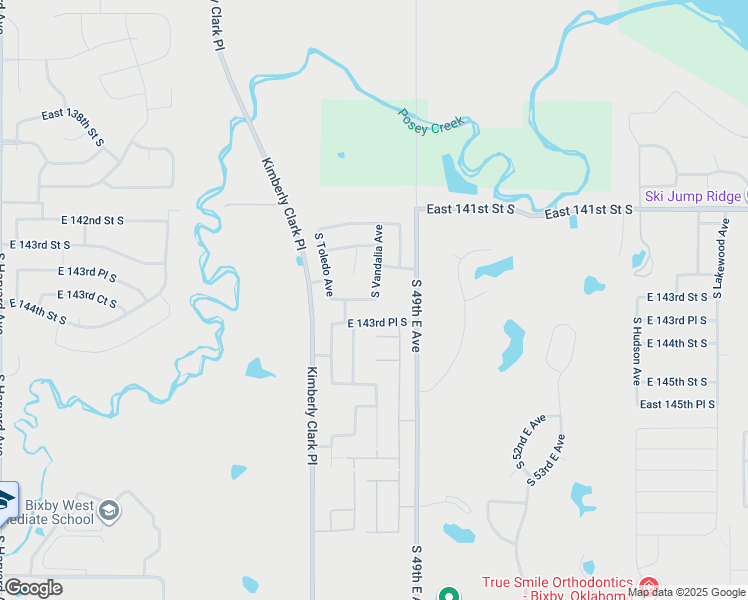 map of restaurants, bars, coffee shops, grocery stores, and more near 4758 East 143rd Place South in Bixby