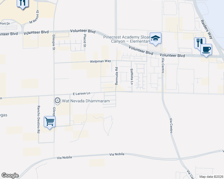map of restaurants, bars, coffee shops, grocery stores, and more near 389 Canyon Mist Court in Henderson
