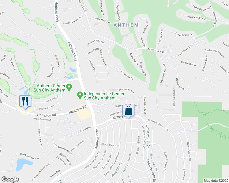 map of restaurants, bars, coffee shops, grocery stores, and more near 2335 Fayetteville Avenue in Henderson