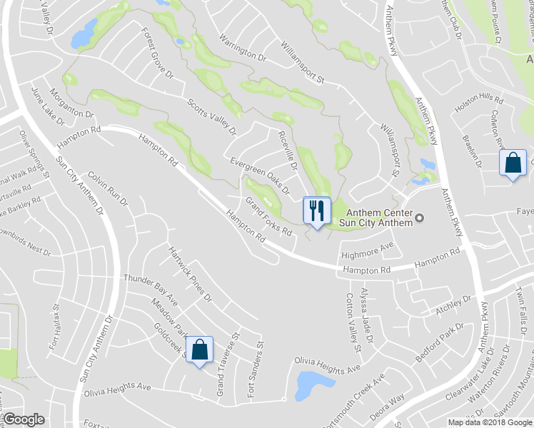 map of restaurants, bars, coffee shops, grocery stores, and more near 2706 Grand Forks Road in Henderson