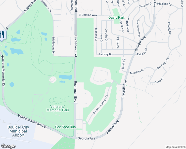 map of restaurants, bars, coffee shops, grocery stores, and more near 1566 Brentwood Drive in Boulder City