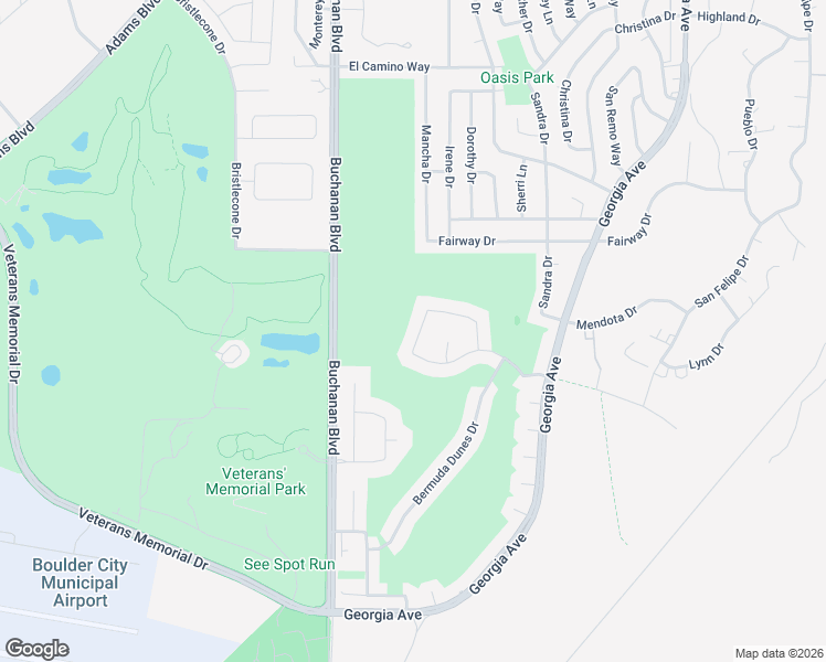 map of restaurants, bars, coffee shops, grocery stores, and more near 1566 Brentwood Drive in Boulder City