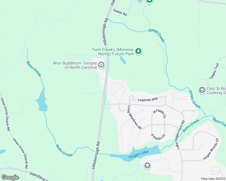 map of restaurants, bars, coffee shops, grocery stores, and more near 500 Dairy Glen Road in Chapel Hill