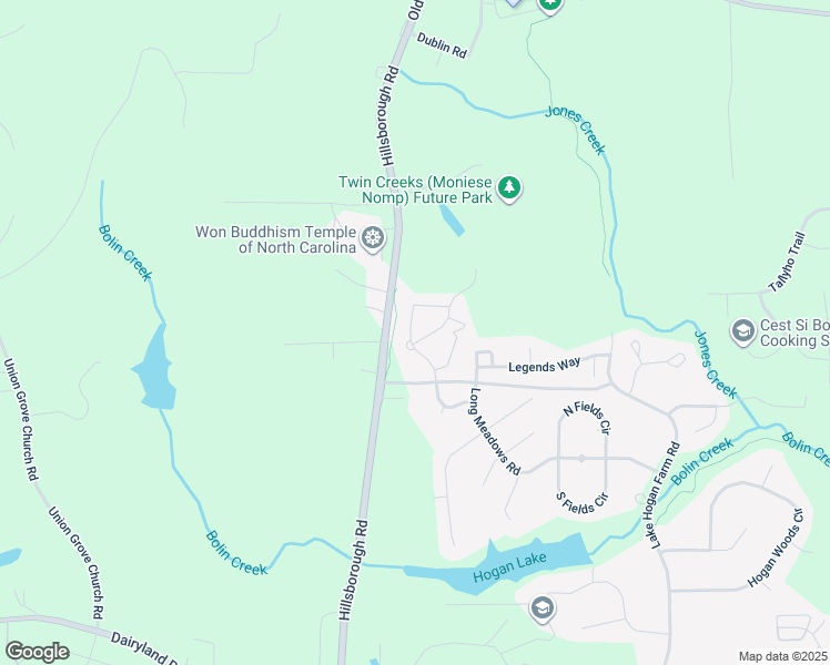 map of restaurants, bars, coffee shops, grocery stores, and more near 500 Dairy Glen Road in Chapel Hill