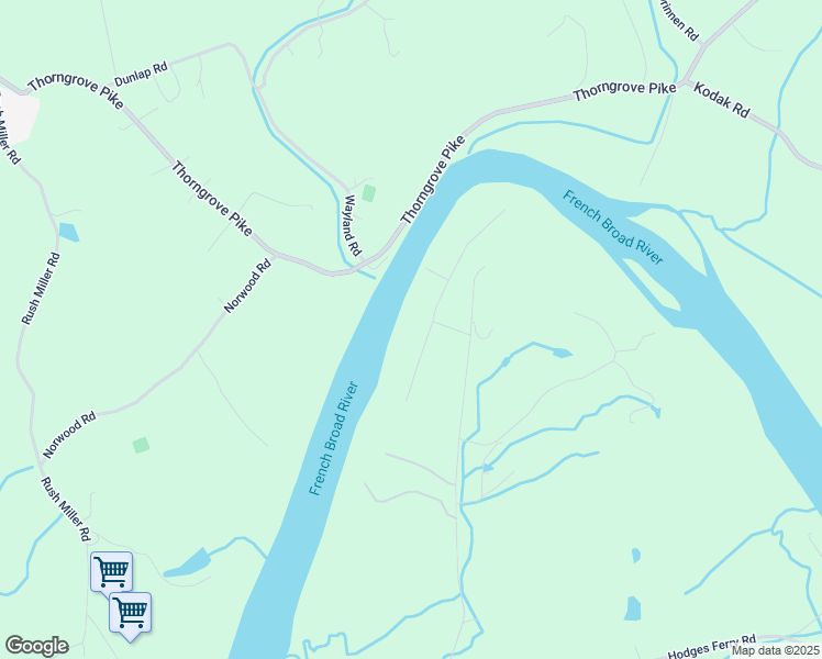map of restaurants, bars, coffee shops, grocery stores, and more near 3001 Hodges Landing Drive in Knoxville