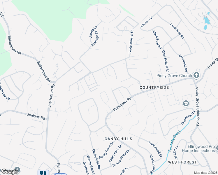map of restaurants, bars, coffee shops, grocery stores, and more near 2136 Windbrook Road in Knoxville