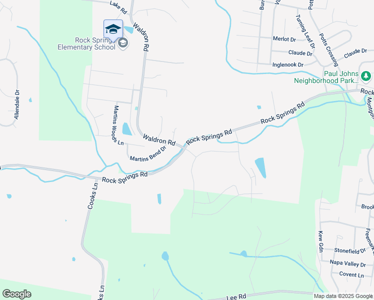 map of restaurants, bars, coffee shops, grocery stores, and more near 4478-4618 Rock Springs Road in Smyrna