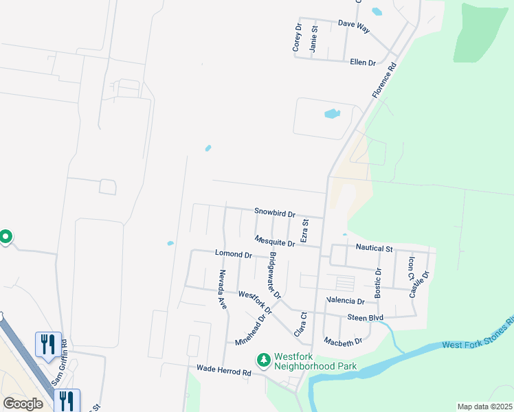 map of restaurants, bars, coffee shops, grocery stores, and more near 4026 Snowbird Drive in Smyrna
