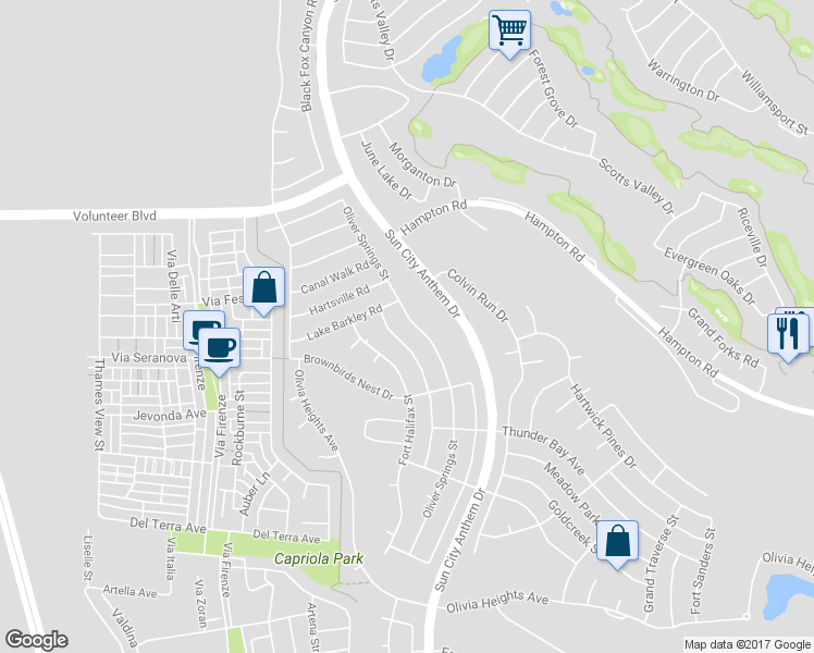 map of restaurants, bars, coffee shops, grocery stores, and more near 1987 Oliver Springs Street in Henderson