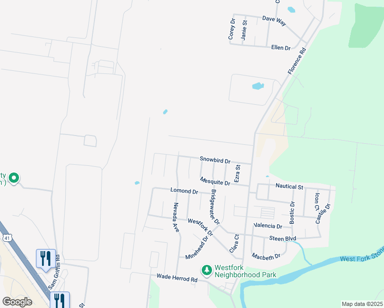 map of restaurants, bars, coffee shops, grocery stores, and more near 4026 Snowbird Drive in Smyrna