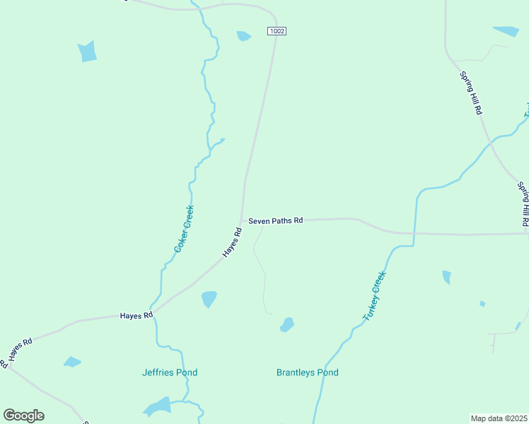 map of restaurants, bars, coffee shops, grocery stores, and more near 9520 Seven Paths Road in Spring Hope