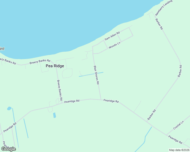 map of restaurants, bars, coffee shops, grocery stores, and more near 167-169 Blair Shores Road in Roper