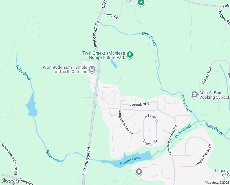 map of restaurants, bars, coffee shops, grocery stores, and more near 134 Tuckers Pond Drive in Chapel Hill