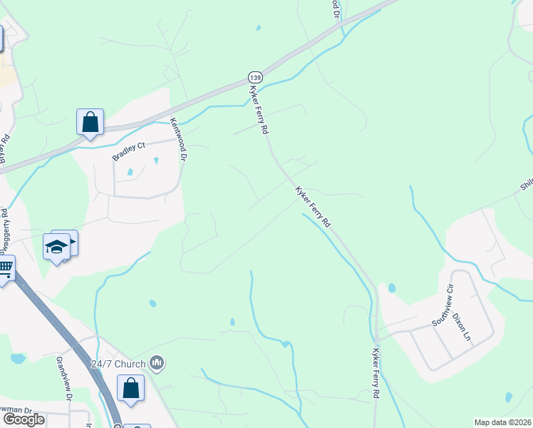 map of restaurants, bars, coffee shops, grocery stores, and more near 926 Hilltop Lane in Kodak