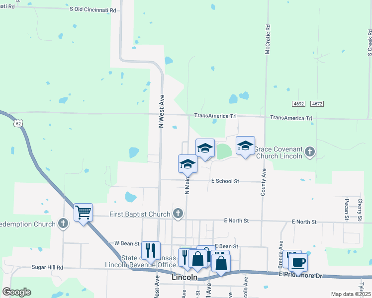 map of restaurants, bars, coffee shops, grocery stores, and more near 746 Applegate Ln in Lincoln