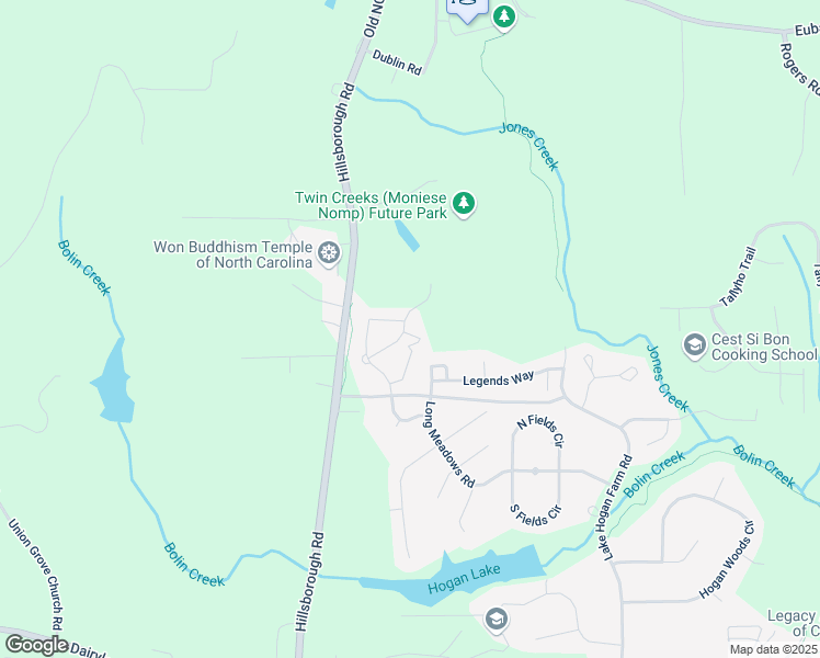 map of restaurants, bars, coffee shops, grocery stores, and more near 131 Tuckers Pond Drive in Chapel Hill