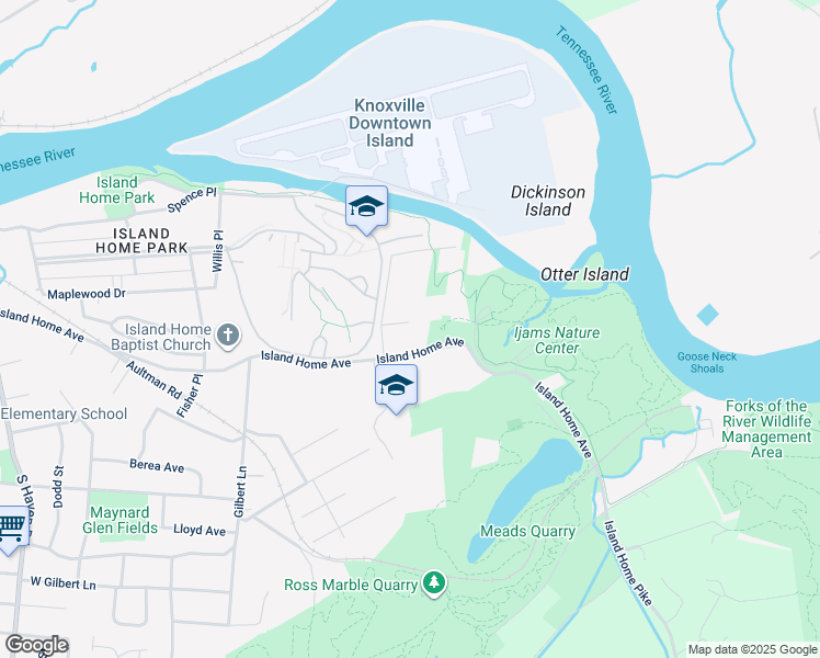 map of restaurants, bars, coffee shops, grocery stores, and more near 624 Pugh Avenue in Knoxville