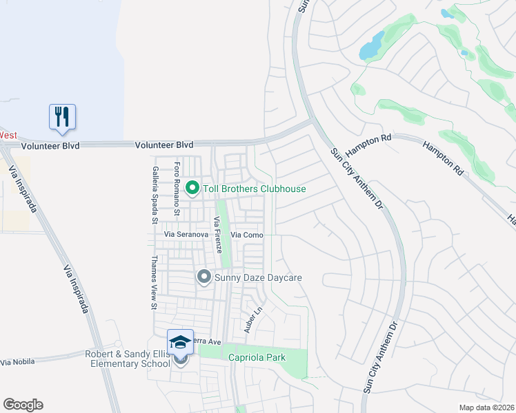 map of restaurants, bars, coffee shops, grocery stores, and more near 3128 Giverny Bridge Avenue in Henderson