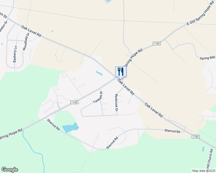 map of restaurants, bars, coffee shops, grocery stores, and more near 3069 East Old Spring Hope Road in Nashville