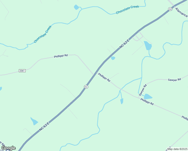 map of restaurants, bars, coffee shops, grocery stores, and more near 3002 North Carolina 62 East in Liberty