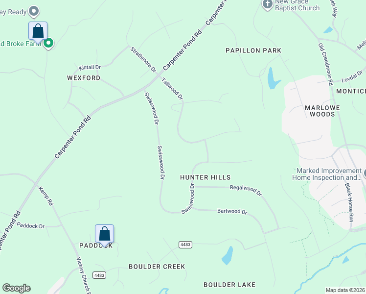 map of restaurants, bars, coffee shops, grocery stores, and more near 5009 Tallwood Drive in Raleigh