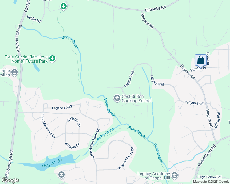 map of restaurants, bars, coffee shops, grocery stores, and more near 8100 Kit Lane in Chapel Hill