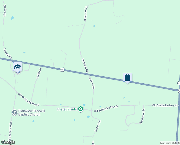 map of restaurants, bars, coffee shops, grocery stores, and more near 106 Simpson Road in Sparta