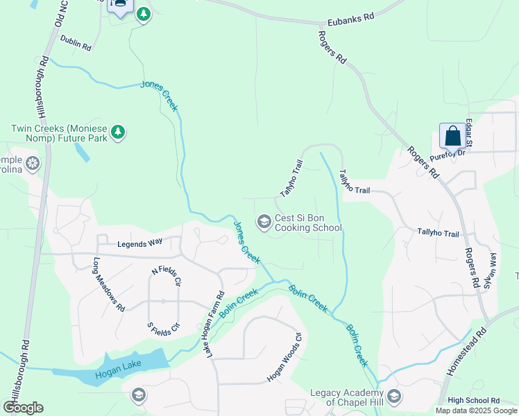 map of restaurants, bars, coffee shops, grocery stores, and more near 8100 Kit Lane in Chapel Hill