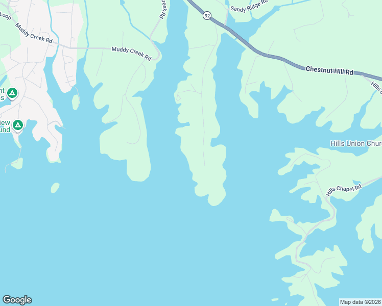 map of restaurants, bars, coffee shops, grocery stores, and more near 2225 Ted Moore Road in Dandridge