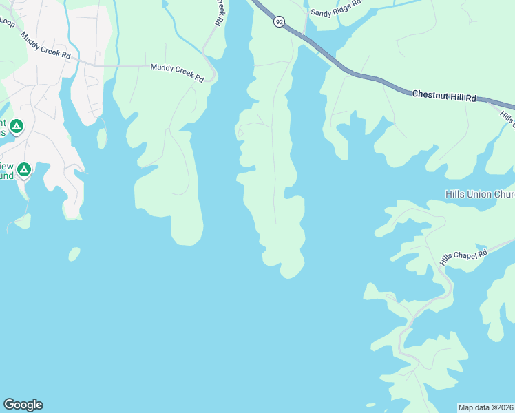 map of restaurants, bars, coffee shops, grocery stores, and more near 2225 Ted Moore Road in Dandridge