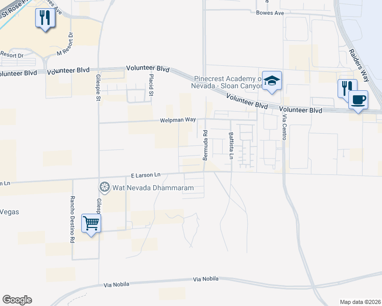 map of restaurants, bars, coffee shops, grocery stores, and more near 382 Scarlet Pine Court in Henderson