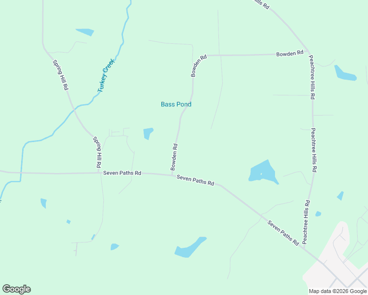 map of restaurants, bars, coffee shops, grocery stores, and more near 1387 Bowden Road in Spring Hope
