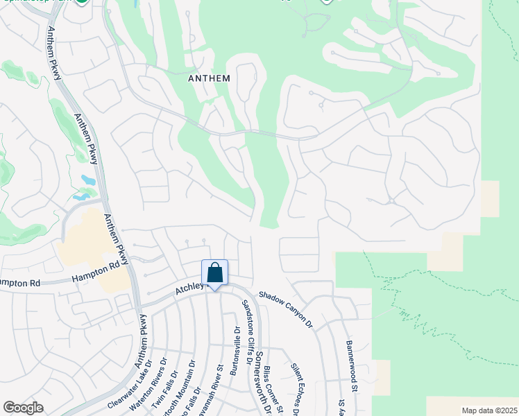 map of restaurants, bars, coffee shops, grocery stores, and more near 36 Brookridge Drive in Henderson