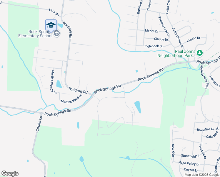 map of restaurants, bars, coffee shops, grocery stores, and more near 4478 Rock Springs Road in Smyrna