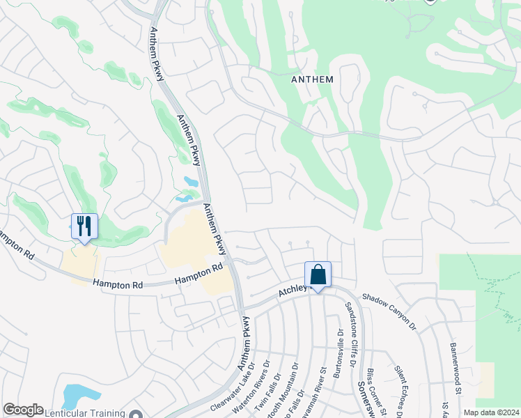 map of restaurants, bars, coffee shops, grocery stores, and more near 9 Mohansic Road in Henderson