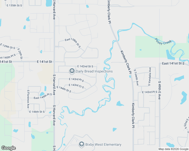 map of restaurants, bars, coffee shops, grocery stores, and more near 3628 East 142nd Street South in Bixby