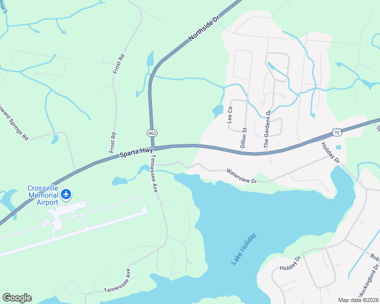 map of restaurants, bars, coffee shops, grocery stores, and more near 1761 Sparta Highway in Crossville