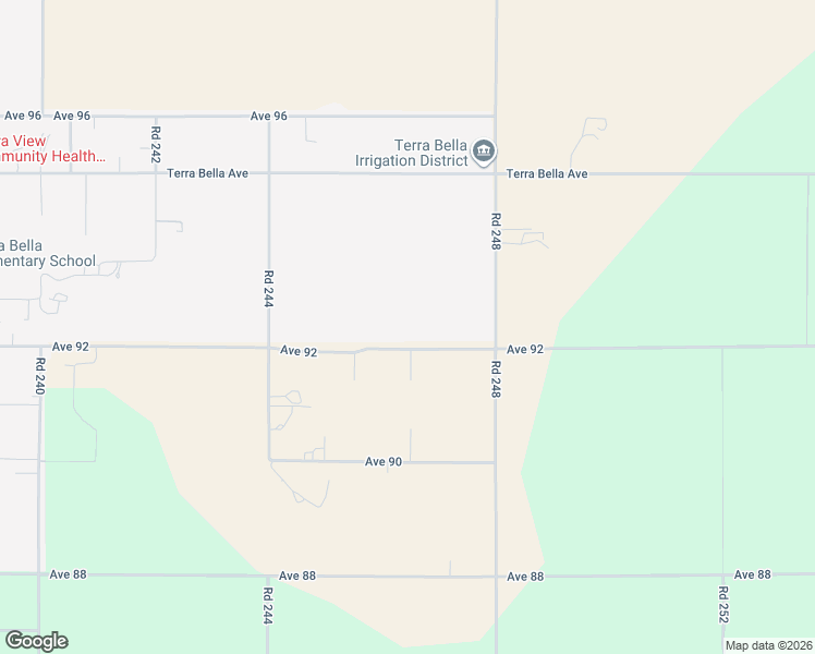 map of restaurants, bars, coffee shops, grocery stores, and more near 24608 Avenue 92 in Terra Bella