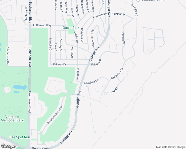 map of restaurants, bars, coffee shops, grocery stores, and more near 1508 Mendota Drive in Boulder City