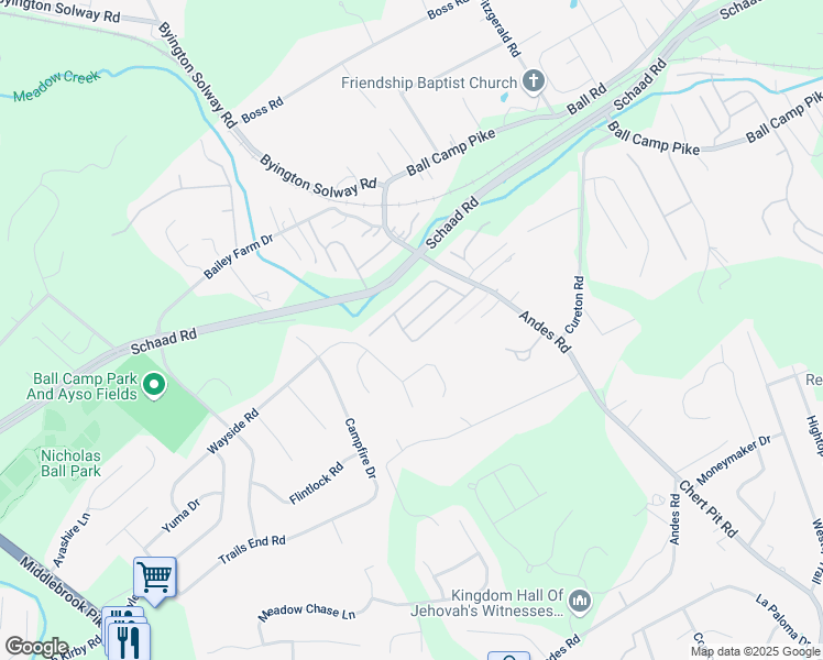 map of restaurants, bars, coffee shops, grocery stores, and more near 8533 Islandic Street in Knoxville