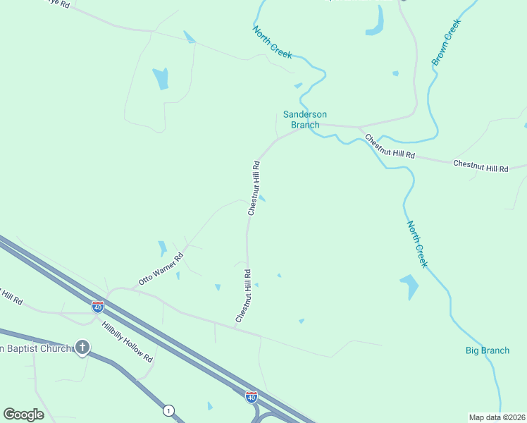 map of restaurants, bars, coffee shops, grocery stores, and more near 2843 Chestnut Hill Road in Crossville