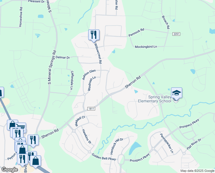 map of restaurants, bars, coffee shops, grocery stores, and more near 15 Tabernacle Court in Durham